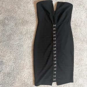 NWT FashionNova Black Fitted Strapless dress